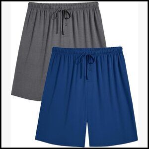 Bamboo Rayon Pajama Shorts with Pockets 2 Pack